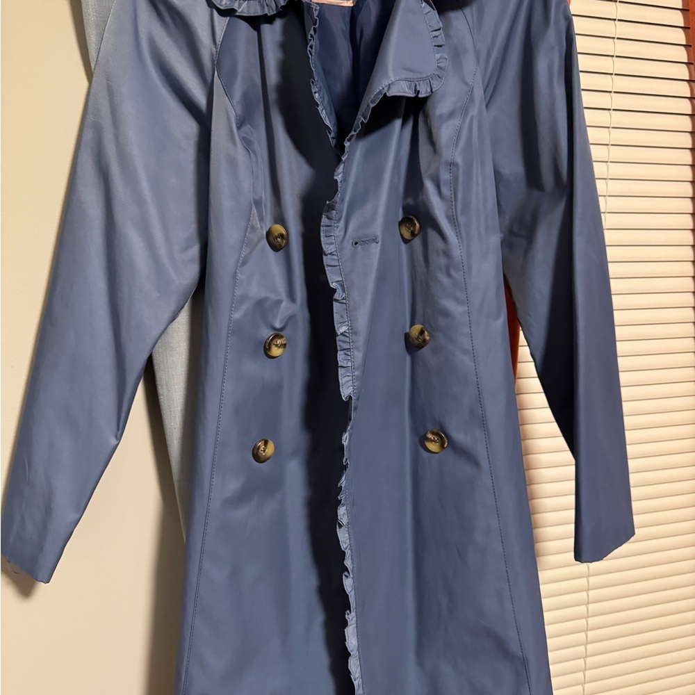 Gal Meets Glam Josie Blue Trench Coat